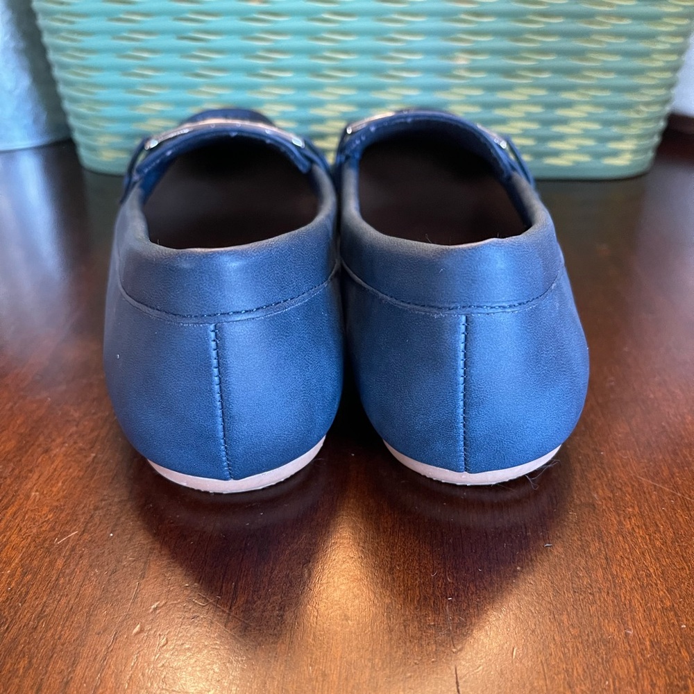 NWOT Nautica Hartley Blue Faux Leather Loafers Shoes Slip On, Navy - SZ 7.5 - Picture 5 of 7